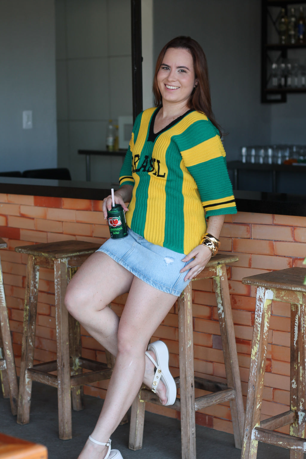 Blusa Brasil ouro