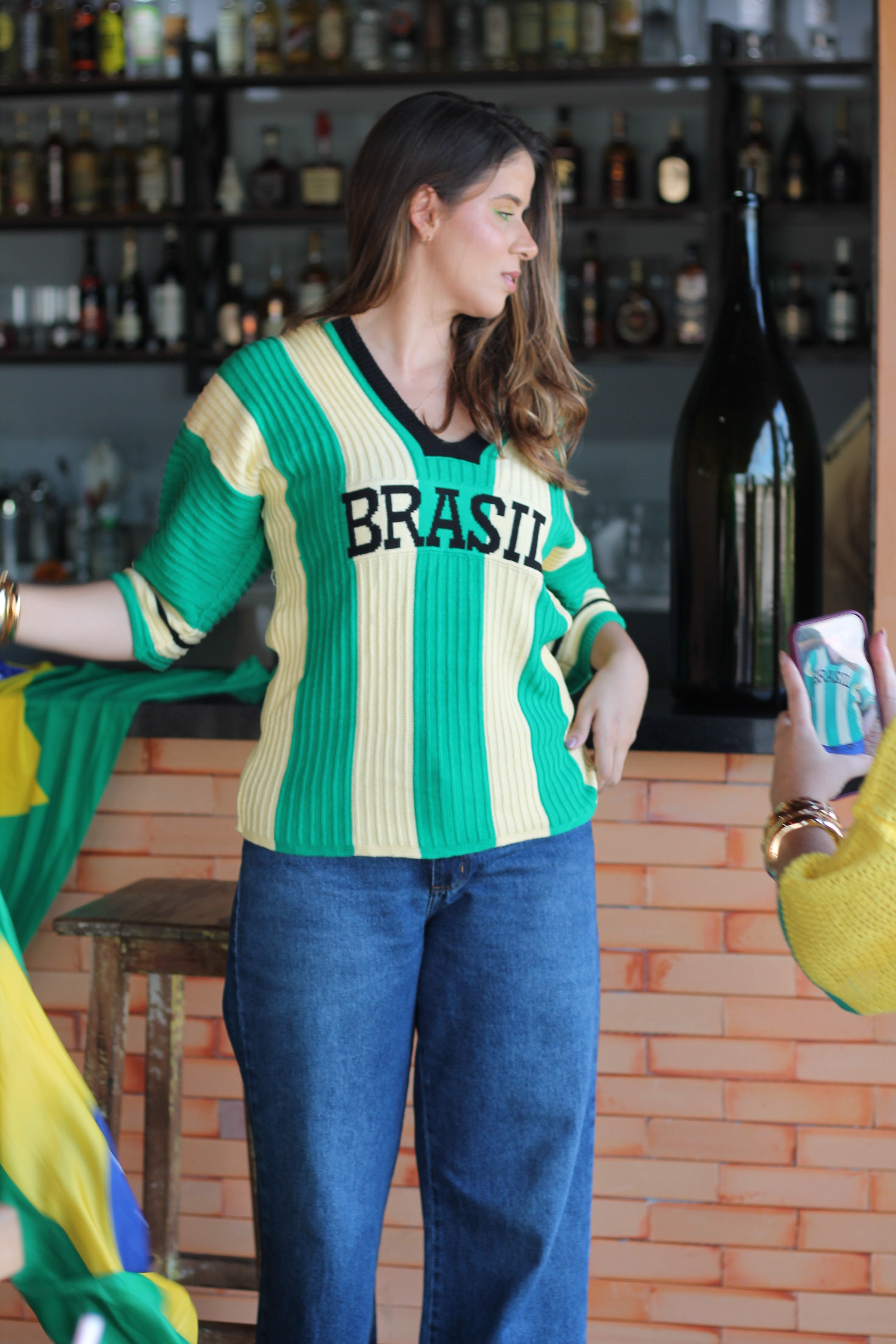 Blusa Brasil - Amarela e Verde Claro