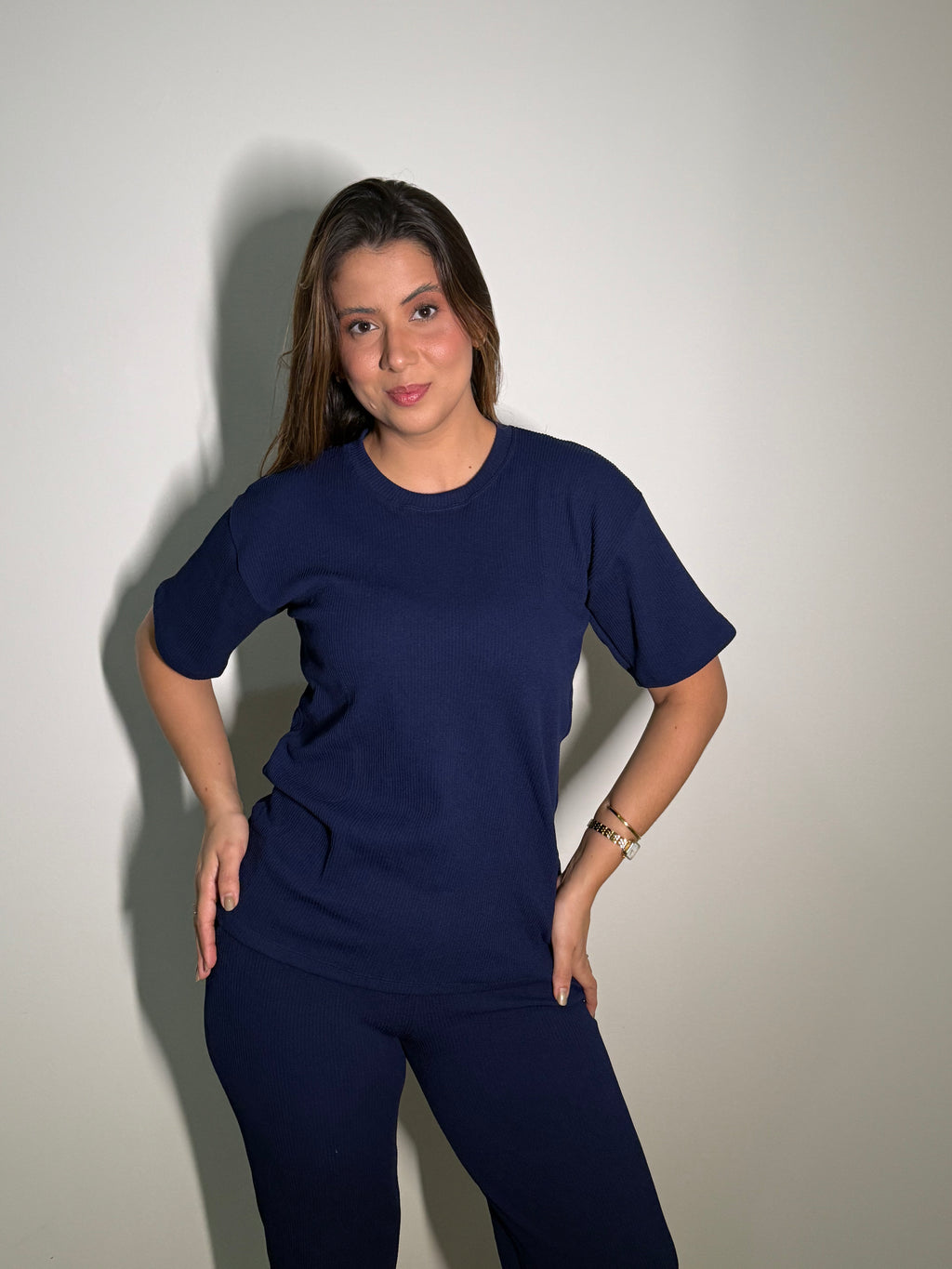 Conjunto Canelado Confort Azul