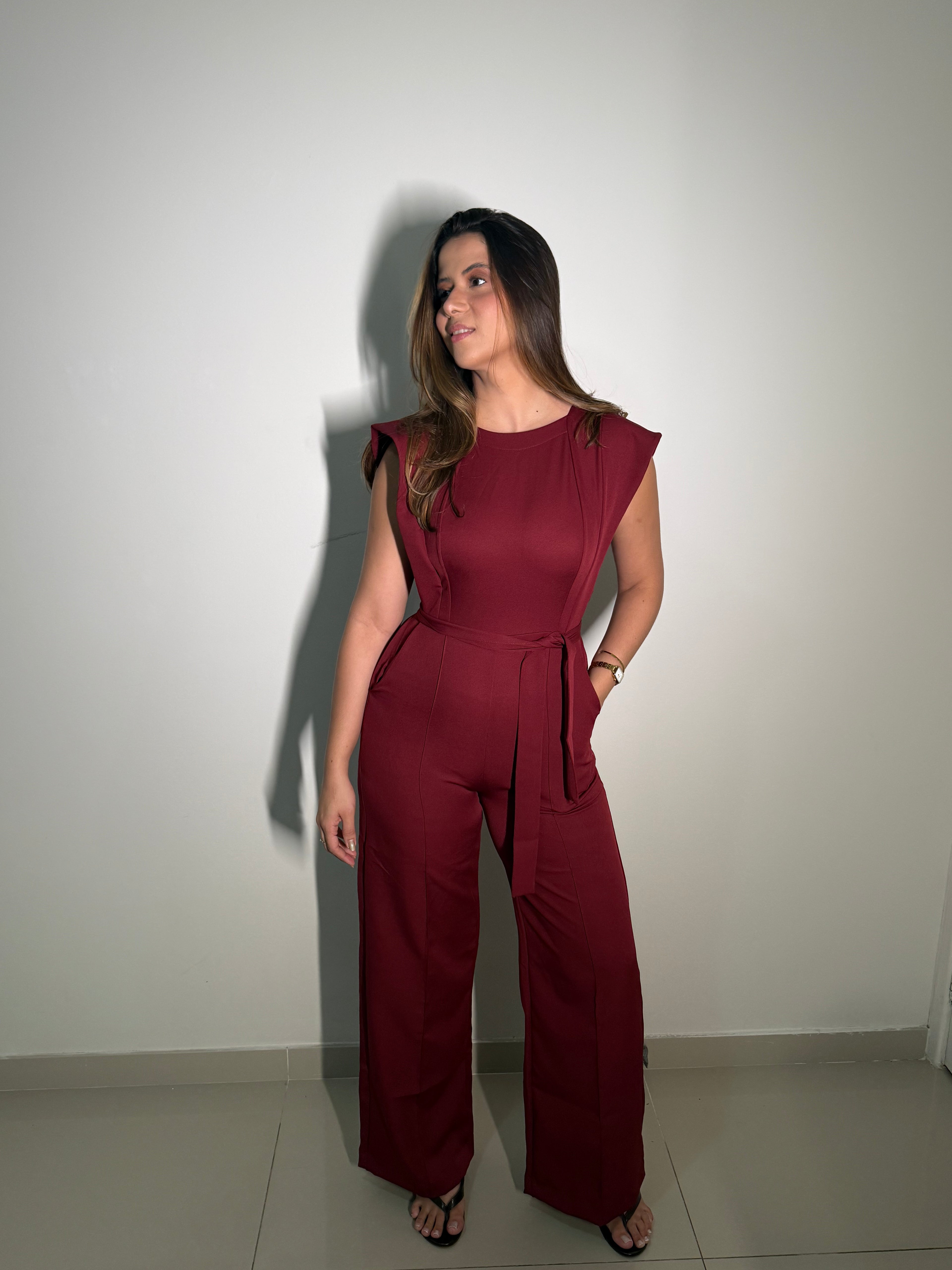 Macacão Valentina Bordô