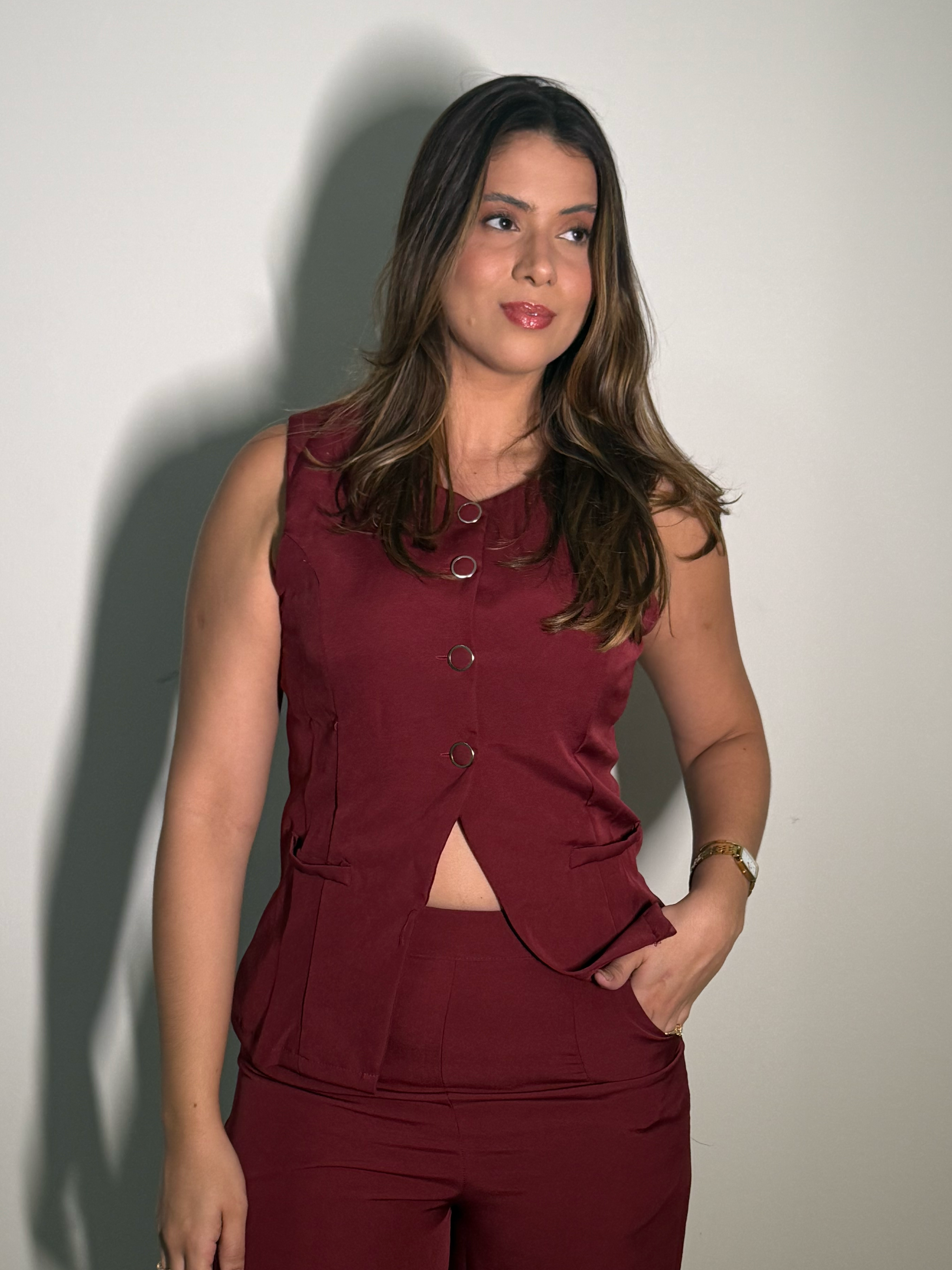 Conjunto Aura Bordô