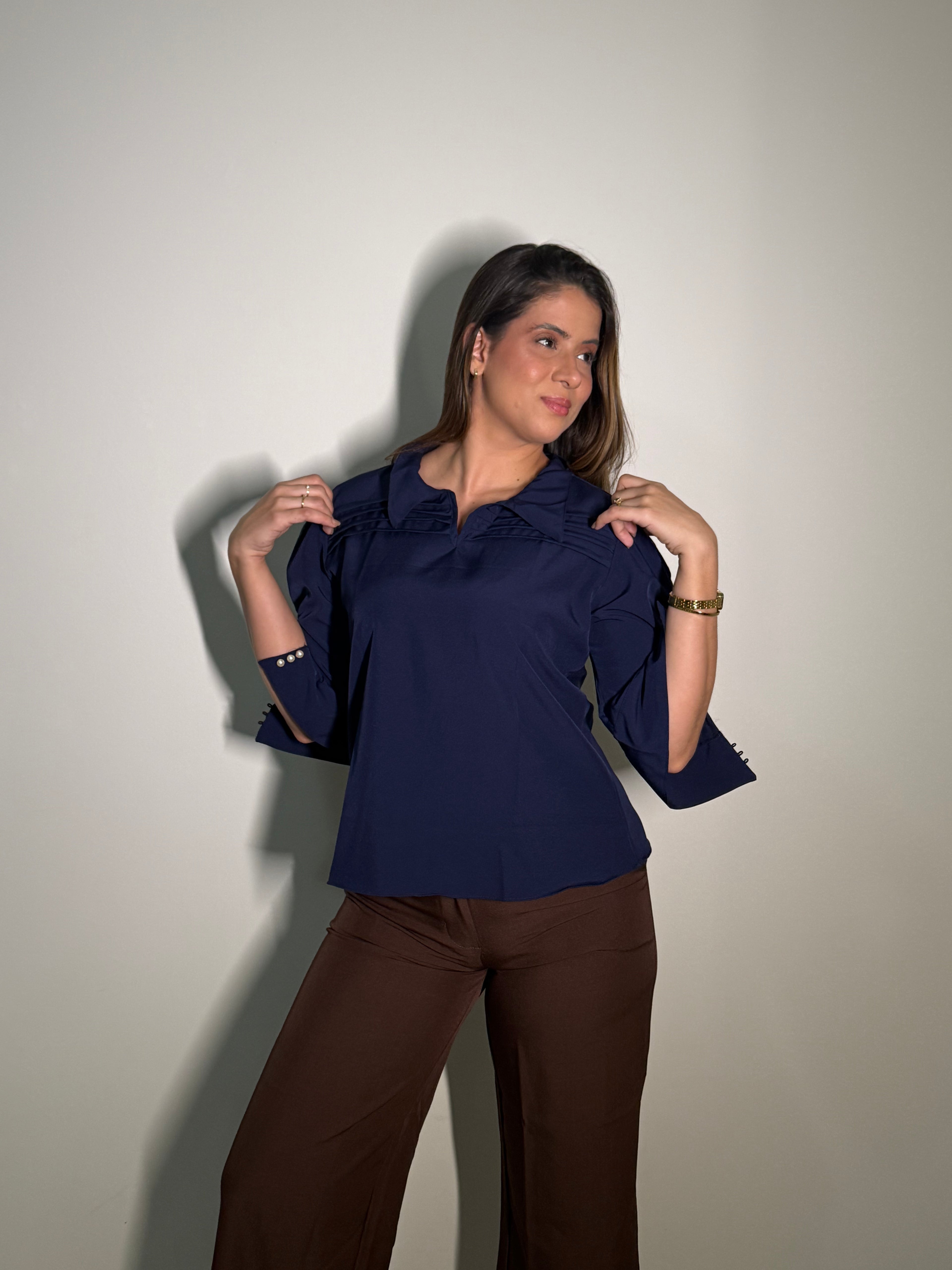Blusa Firenze Azul Marinho