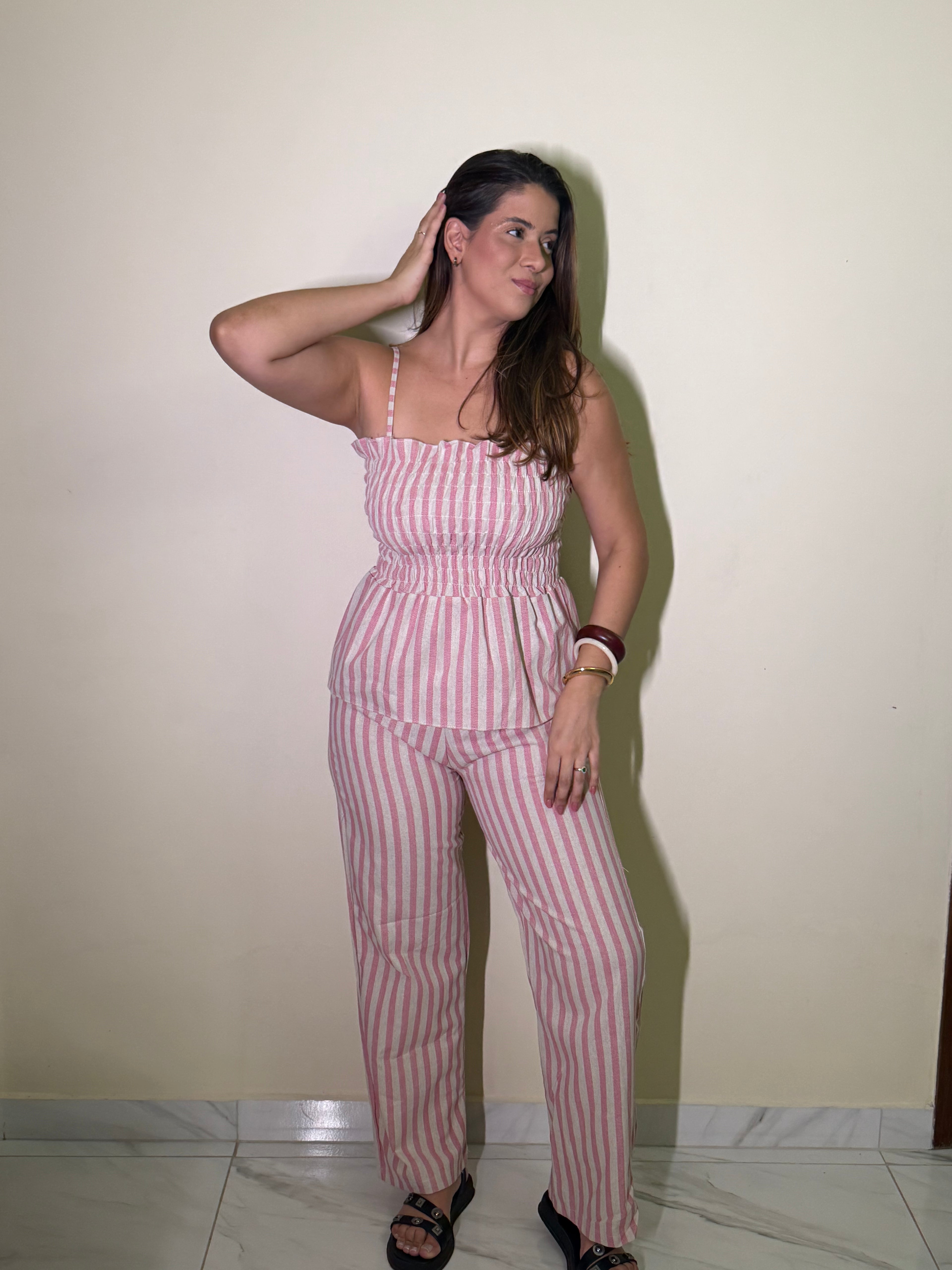 Conjunto Flor Rosa