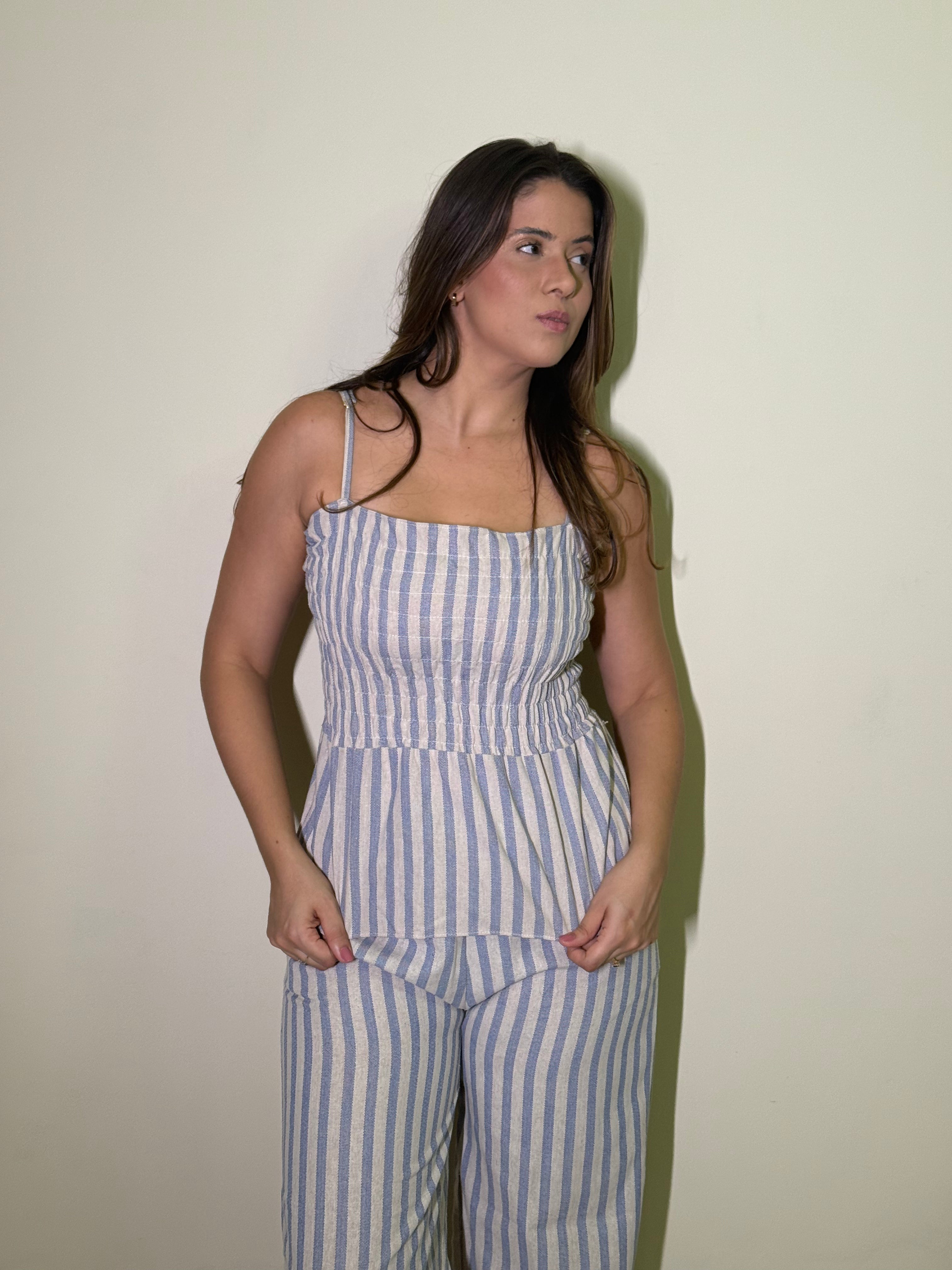 Conjunto Flor Azul